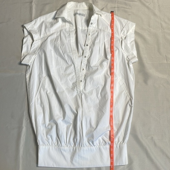 ZARA White Button-Up Shirt Dress - Picture 13 of 15